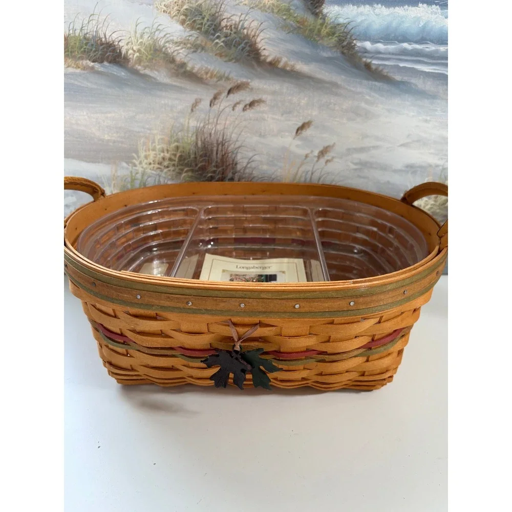 Longaberger 2001 Autumn Reflections Large Daily Blessings Basket with Protector